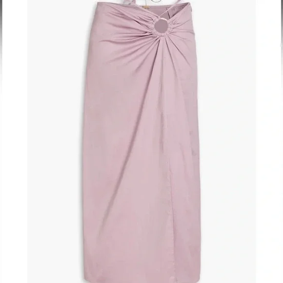 Cult Gaia Nell Ruched Cotton Blend Midi Skirt New NWT​​ - Picture 9 of 9